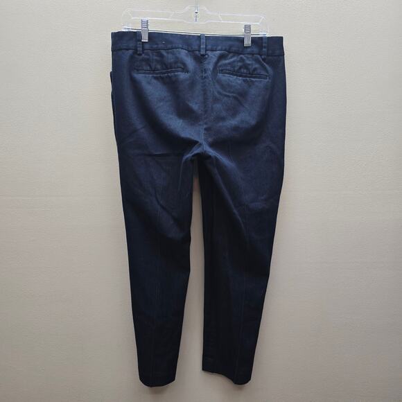 Talbots Straight Leg Hampshire Ankle Pants Pockets Classic Office Blue Size 10 - Picture 2 of 6